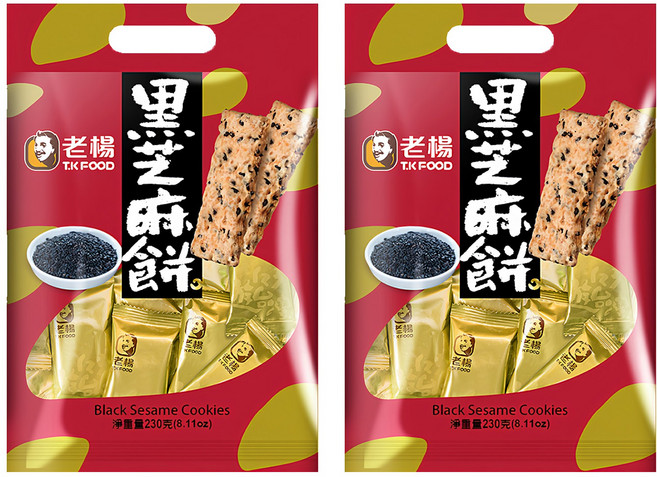 老楊 黑芝麻餅, 230g, 2袋