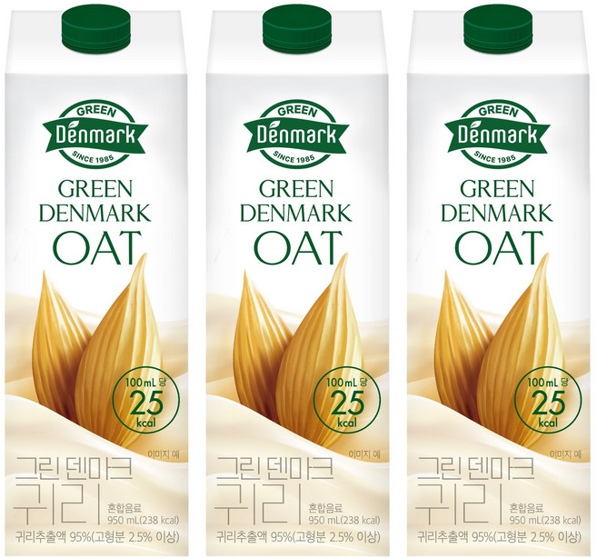 Denmark 燕麥奶, 3瓶, 950ml