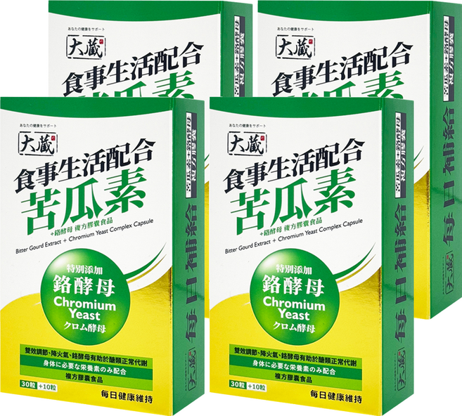 OKURA 大藏 苦瓜素 + 鉻酵母 複方膠囊食品, 40顆, 4盒