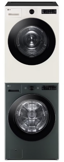 LG전자 트롬 오브제컬렉션 세탁기 FG19GN + 건조기 RG19EN + 19kg + 19kg + 키트세트 방문설치, KFG19GN-9EN, 네이처그린 + 네이처베이지