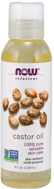 NOW Foods 純蓖麻保濕油, 118ml, 1瓶