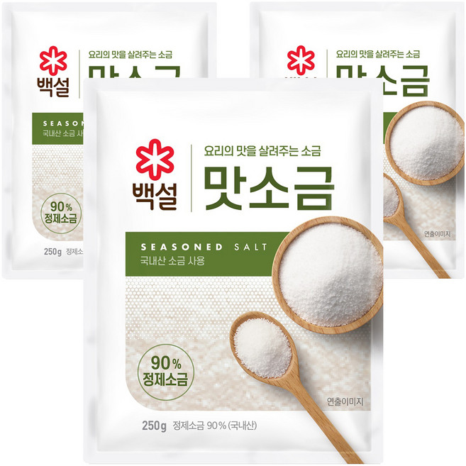 백설 맛소금, 250g, 3개