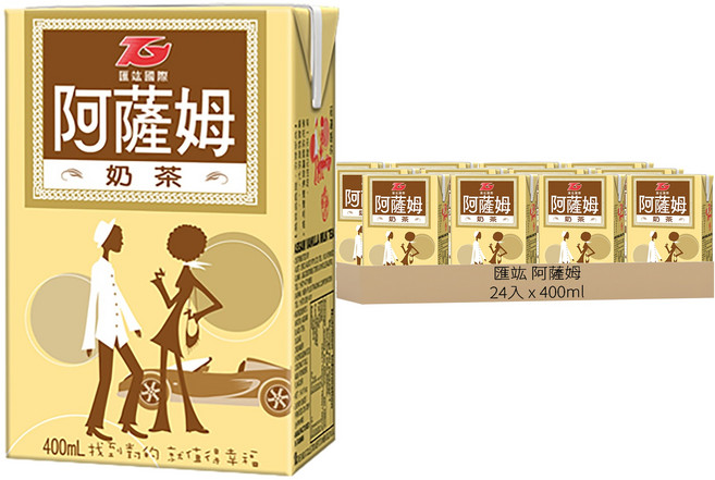 匯竑 阿薩姆 原味奶茶, 400ml, 24入