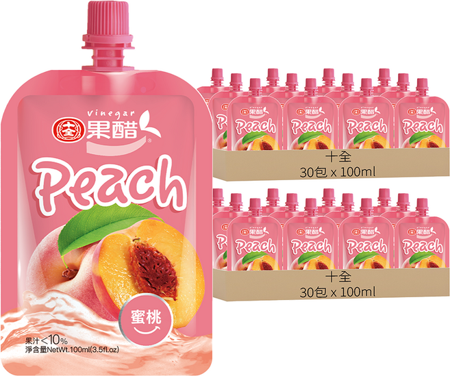 十全 蜜桃醋飲料, 100ml, 60包