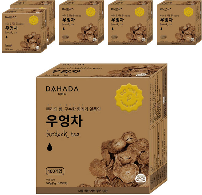 다하다 국산 우엉차, 1g, 100개입, 6개