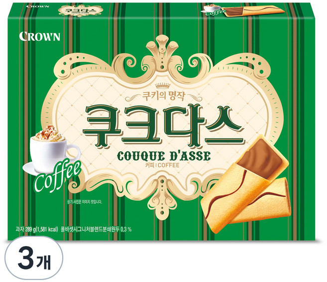 쿠크다스 비엔나 커피, 289g, 3개