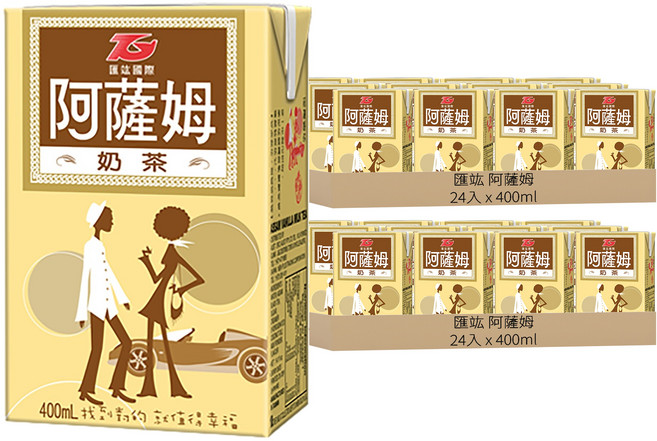 匯竑 阿薩姆 原味奶茶, 400ml, 48入
