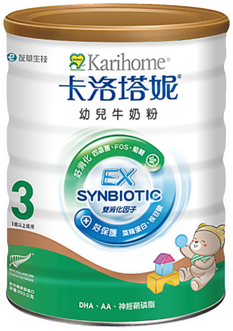 Karihome 卡洛塔妮 EX幼兒牛奶粉 3號 1~3歲, 850g, 1入, 1罐