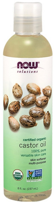 NOW Foods 純蓖麻保濕油, 237ml, 1瓶