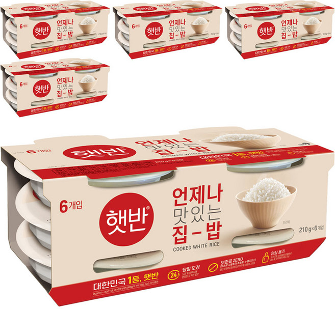 햇반 백미밥, 210g, 30개