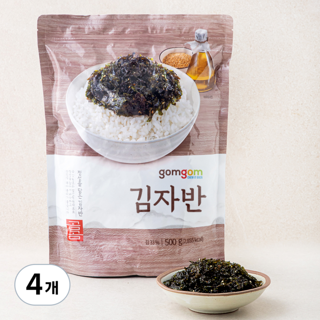 곰곰 김자반 (대용량), 500g, 4개