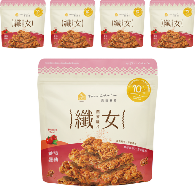 The Chala 蕎拉燕麥 纖女燕麥脆片 番茄羅勒, 150g, 5包