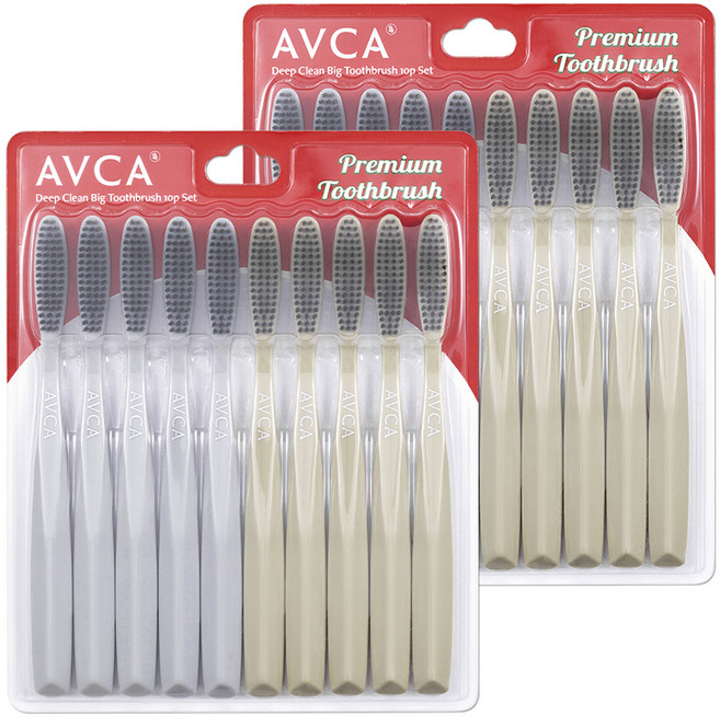아브카 딥클린 대왕 칫솔, 10개입, 2개