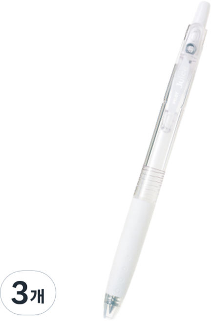 파이롯트 중성펜 쥬스 파스텔 0.5mm, 화이트, 3개