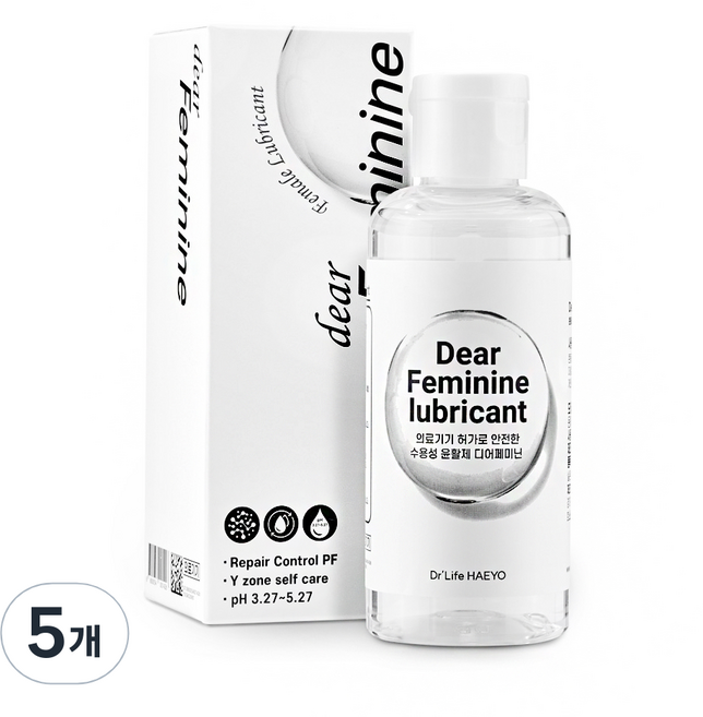 디어페미닌 루브리캔트 수용성 윤활제, 5개, 100ml