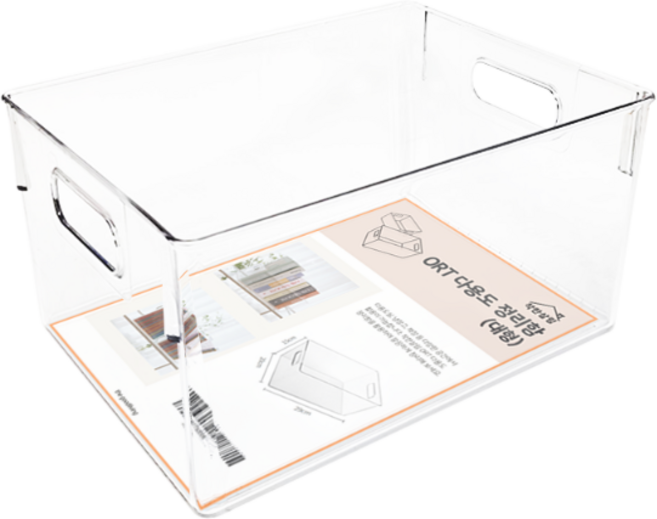 착한살림 ORT 정리함 대형 290 x 200 x 150 mm, 투명, 1개