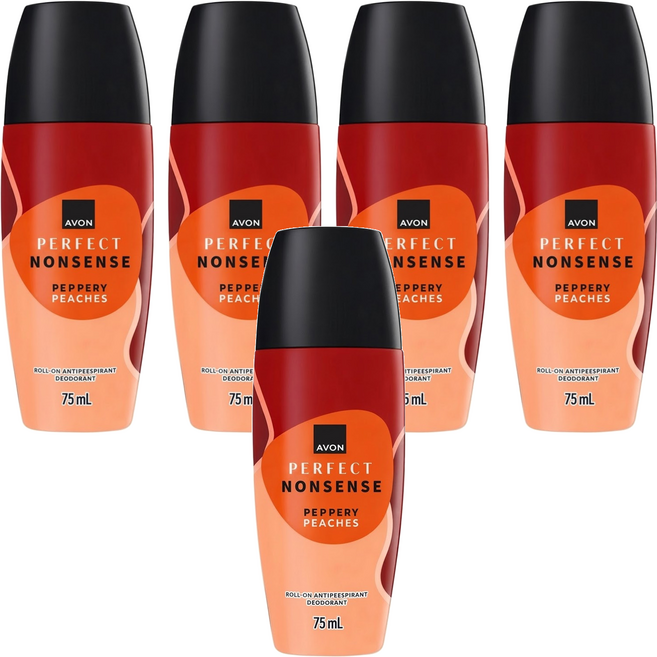 AVON 雅芳 胡椒撩上桃香水體香劑 花果調, 5個, 75ml