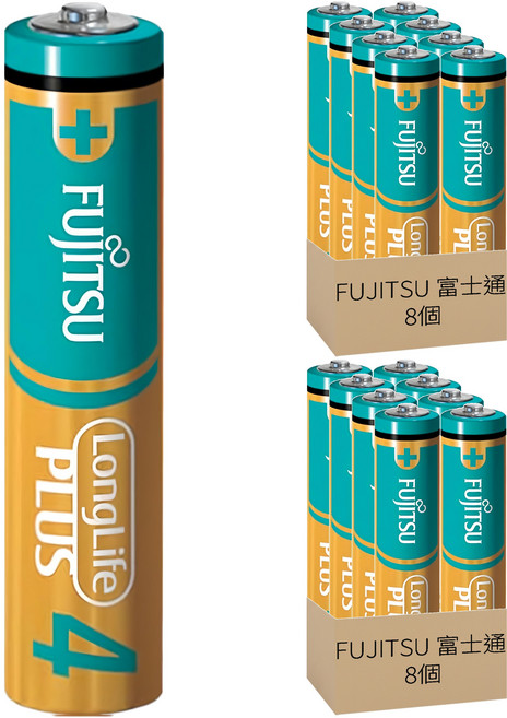FUJITSU 富士通 長效型4號鹼性電池 LP03LP, 8顆, 2組