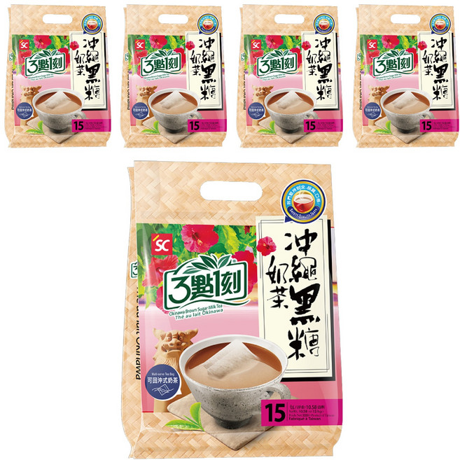 3點1刻 沖繩黑糖奶茶, 20g, 15包, 5袋