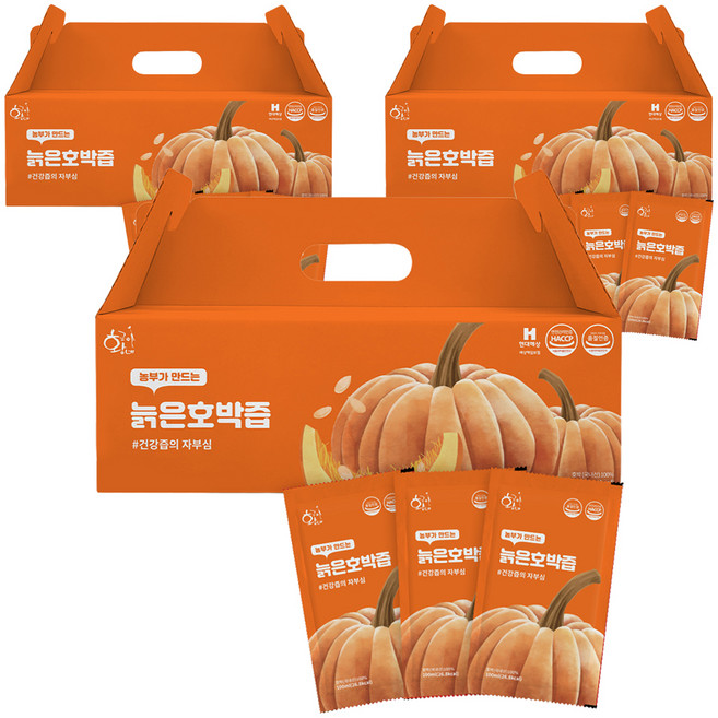 황금이네 늙은 호박즙, 100ml, 90개