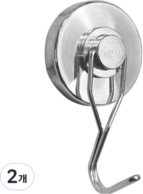 월드크린 360도 회전형 자석 고리 32mm, 실버, 2개