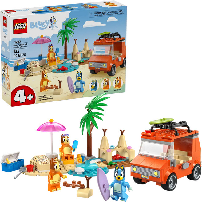 LEGO 11202 布麗系列 布麗的海灘和家庭汽車之旅 Bluey's Beach & Family Car Trip, 1套