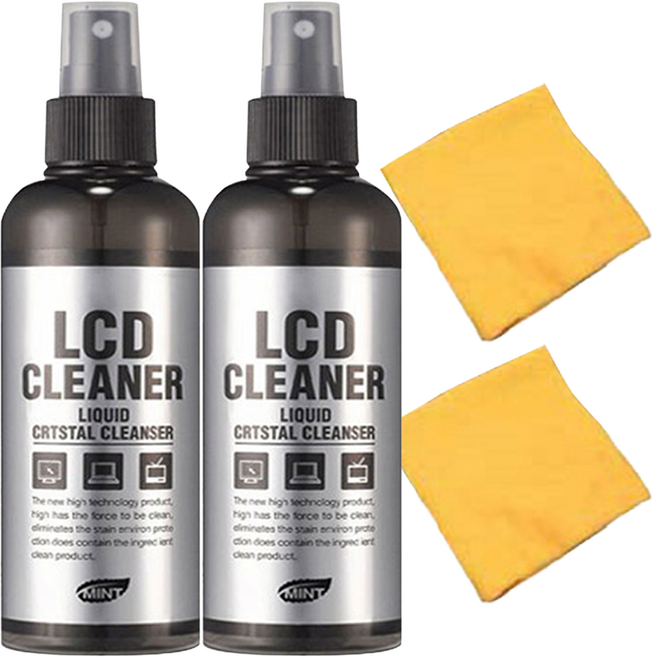 MINT LCD清潔劑 + 超細纖維布, 2個, 200ml