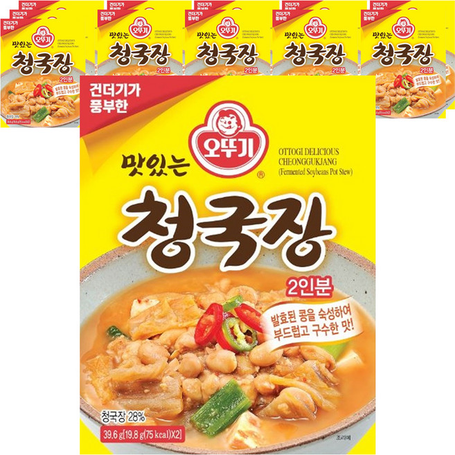 오뚜기 맛있는 청국장, 39.6g, 12개