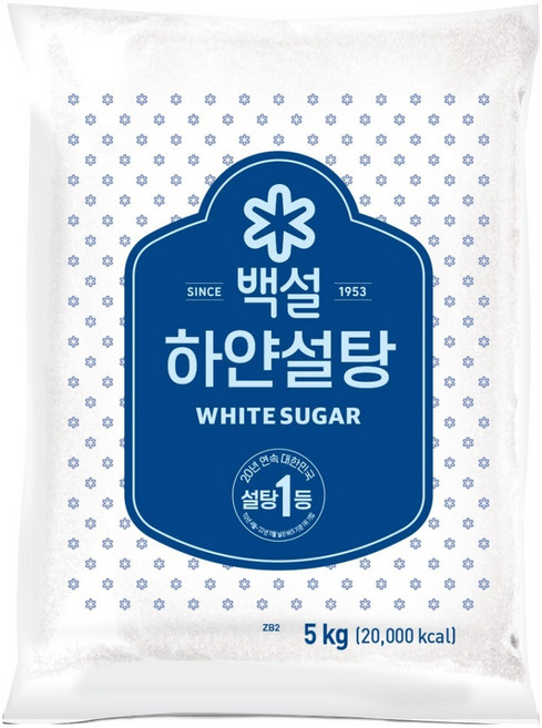 백설 하얀설탕, 5kg, 1개