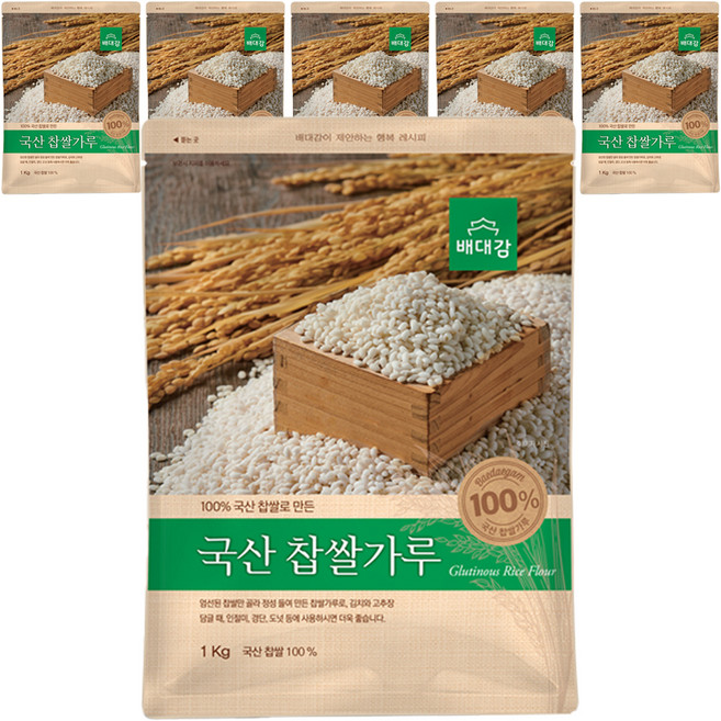 배대감 국산 찹쌀가루, 1kg, 6개