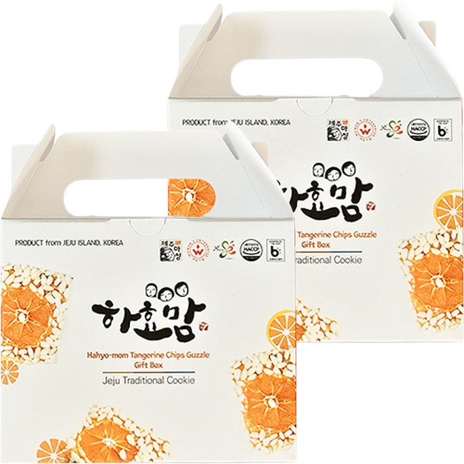 하효맘 감귤칩과즐 미니선물세트, 120g, 2개