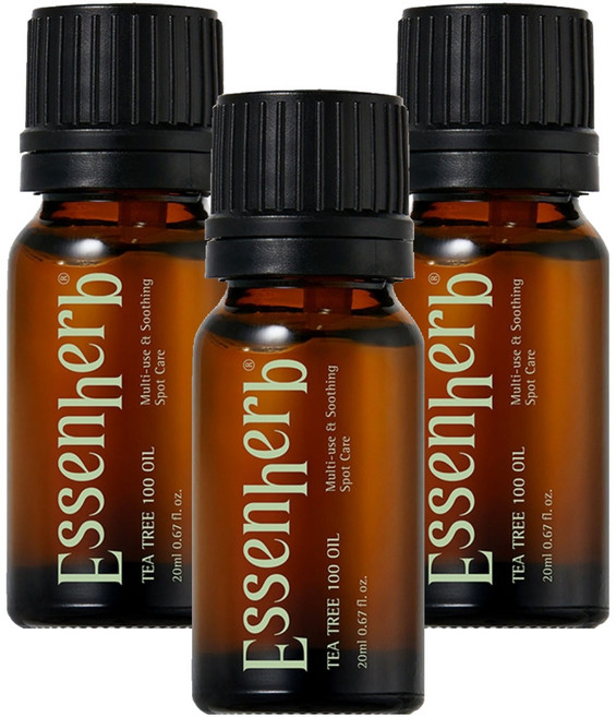 essenherb 茶樹100精油, 3個, 20ml