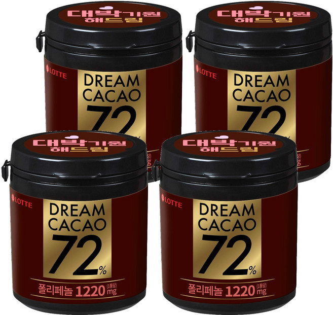 롯데웰푸드 드림카카오72%, 86g, 4개