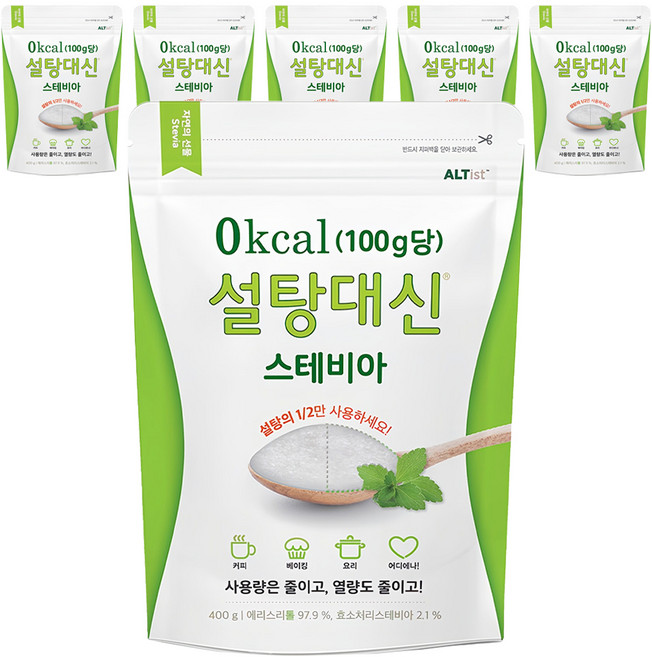설탕대신 스테비아, 400g, 6개