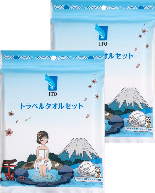 ITO 日本伊藤 旅行套組, 白色, 2包