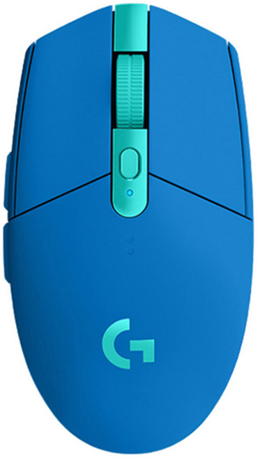 logitech G 羅技G G304 LIGHTSPEED 無線電競遊戲滑鼠 高效能HERO感應器 6個可自訂按鈕 超長電池續航力, 炫光藍