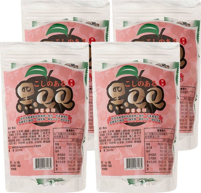 彤旺食品 黑QQ, 225g, 4袋