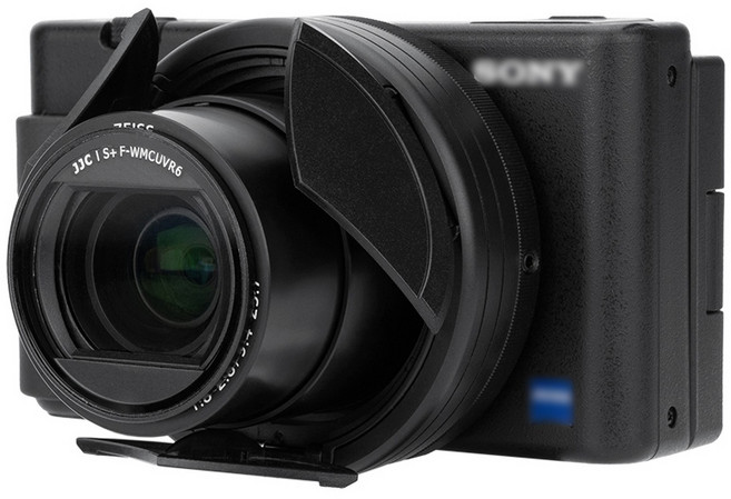 JJC 소니 ZV1 M2 ZV-1 카메라 오토 렌즈캡 후드, ALC-ZV1 BLACK 블랙, 1개