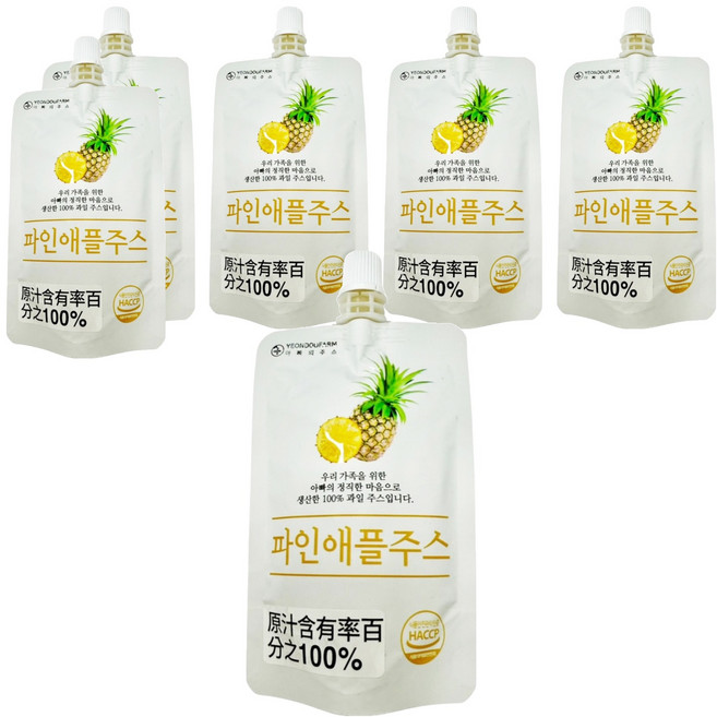 YEONDOOFARM 鳳梨汁, 100ml, 6個