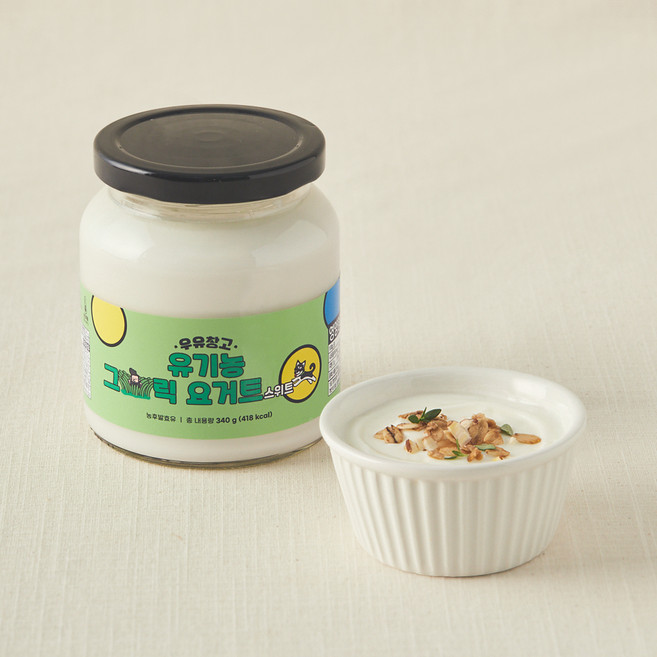 우유창고 유기농 그릭요거트 스위트, 340g, 1개