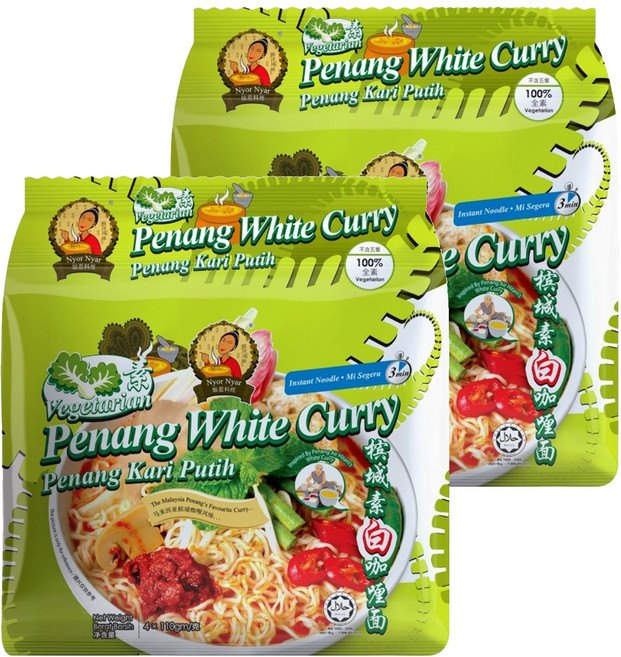 Nyor Nyar 娘惹料理 唯杰 檳城素白咖哩快熟麵 110g, 8包