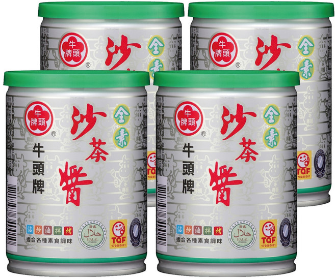 牛頭牌 沙茶醬 素食, 250g, 4罐