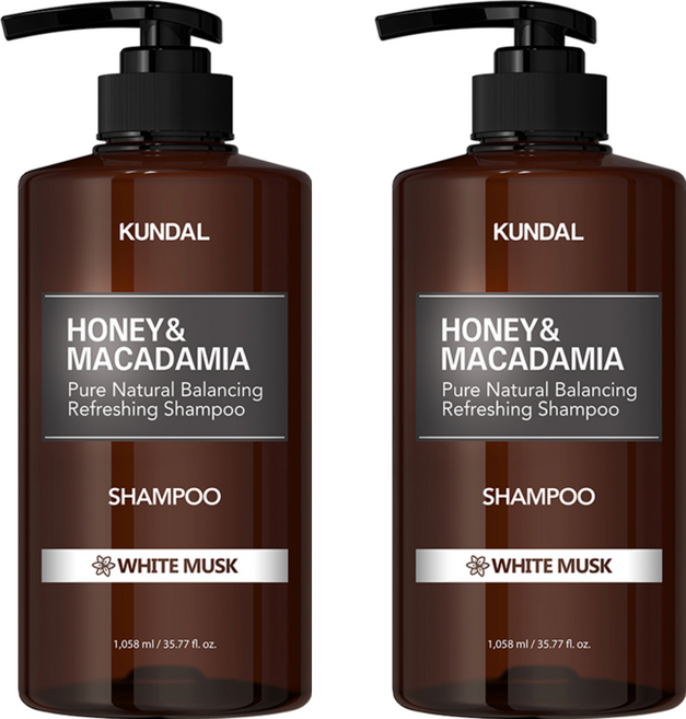 KUNDAL 昆黛爾 蜂蜜澳洲堅果香氛洗髮精 White Musk, 1058ml, 2瓶