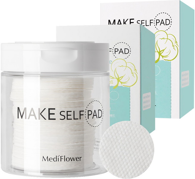 메디플라워 메이크 셀프 패드 화장패드 100p + 리필 130p 세트, 2개
