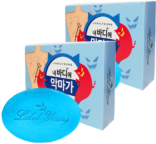 라벨영 쇼킹소금바 비누, 90g, 2개