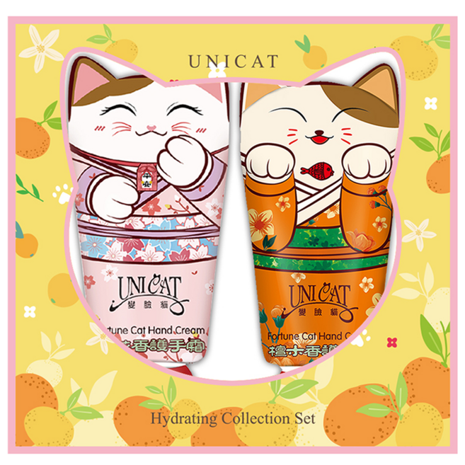 UNICAT 變臉貓 招財貓盈潤護手霜禮盒 40ml x 2, 1盒