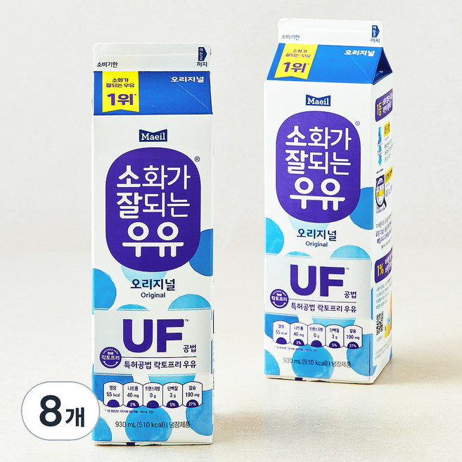 매일우유 소화가 잘되는 우유, 930ml, 8개