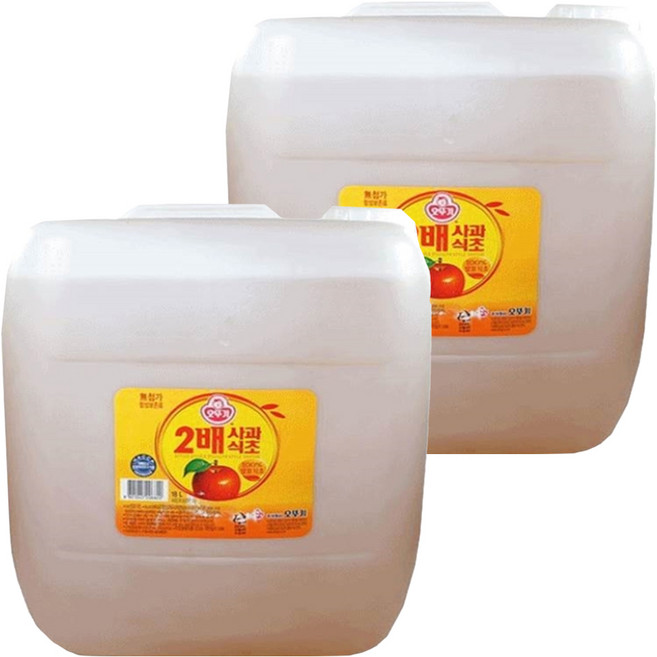오뚜기 2배 사과 식초, 18L, 2개