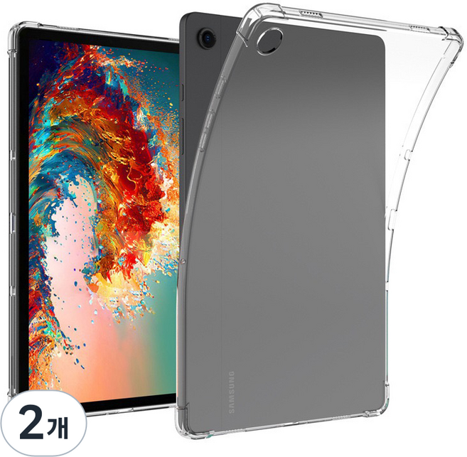 pines 범퍼 투명 태블릿 케이스, 2개