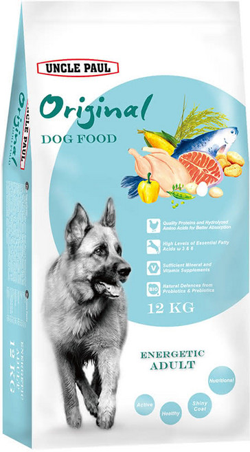 UNCLE PAUL 保羅叔叔 高能成犬用 田園生機狗食 乾糧, 田園野雞 + 鮮活海藻, 12kg, 1袋